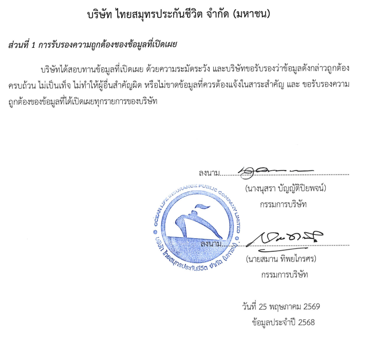 ข้อมูลบริษัทรายปี